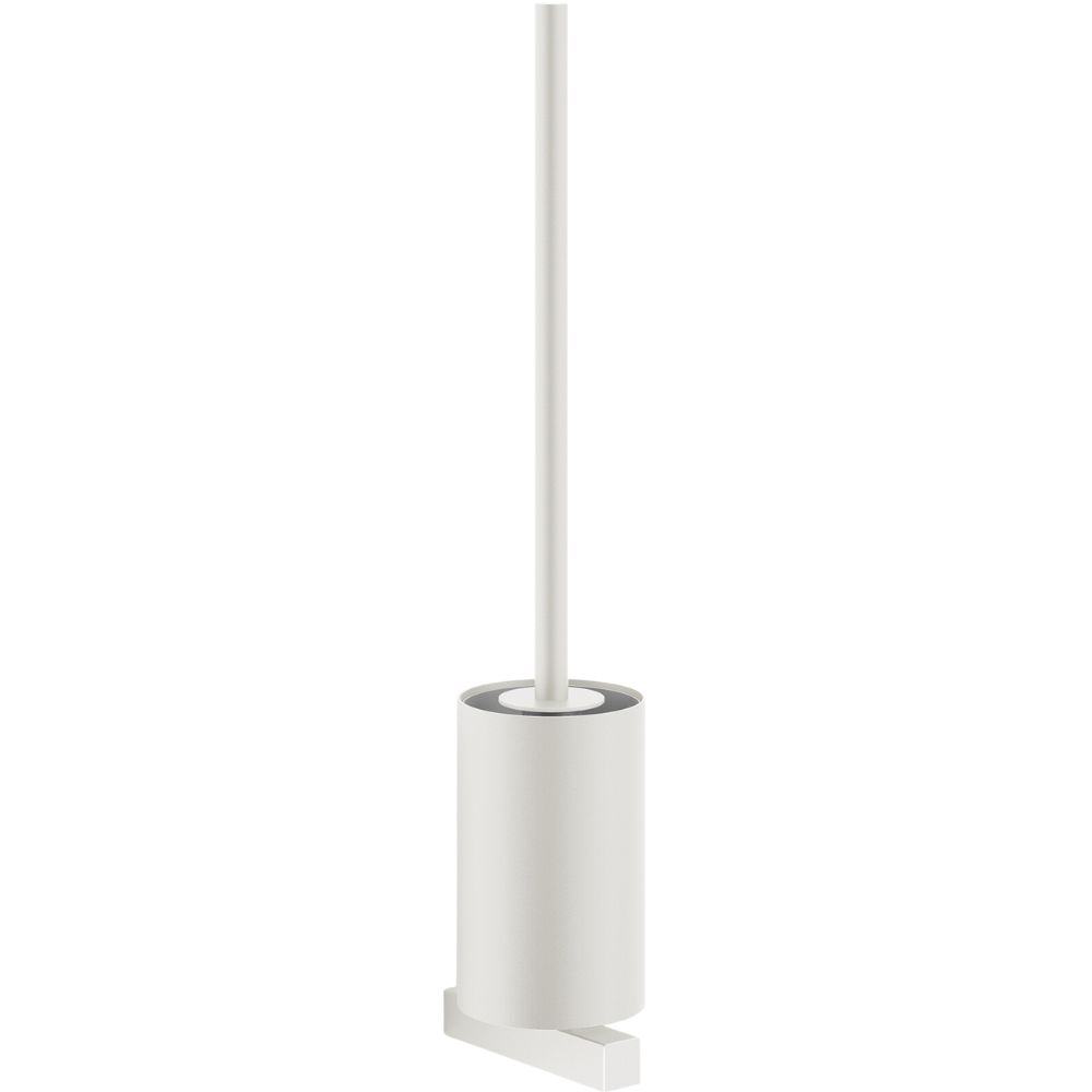 Toalettborste CARVO 50 cm, väggmonterad, vit, rostfritt stål, Zack