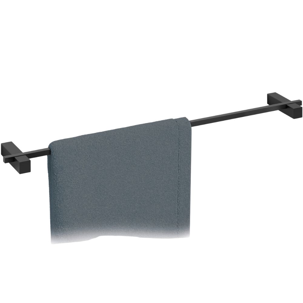 Handduksstång CARVO 66 cm, svart, rostfritt stål, Zack