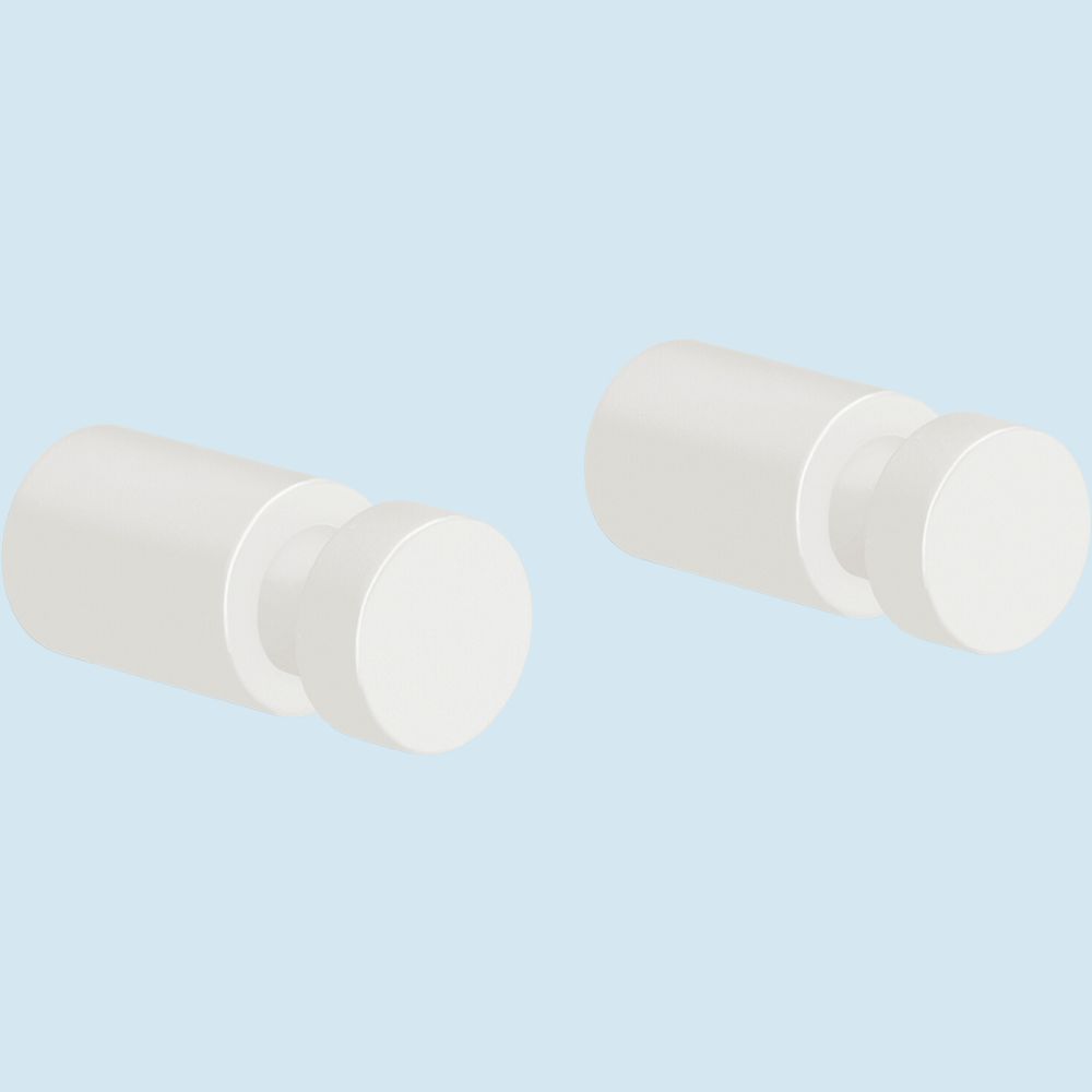 Handdukskrok AIVO 4 cm, set i 2, vit, rostfritt stål, Zack