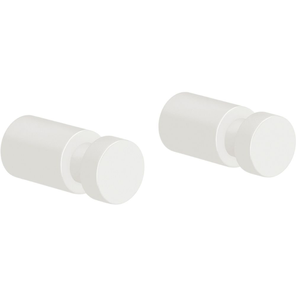 Handdukskrok AIVO 4 cm, set i 2, vit, rostfritt stål, Zack
