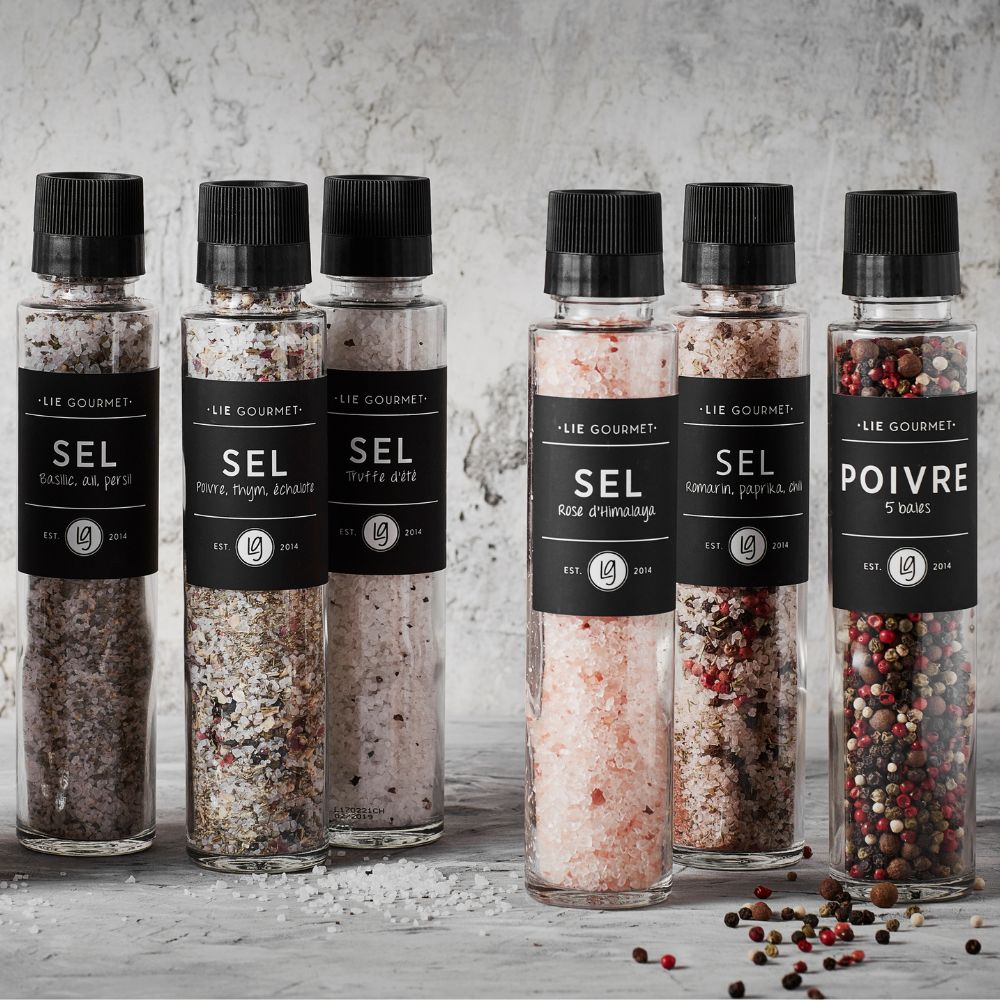 Tryffelsalt 265 g, med kvarn, Lie Gourmet