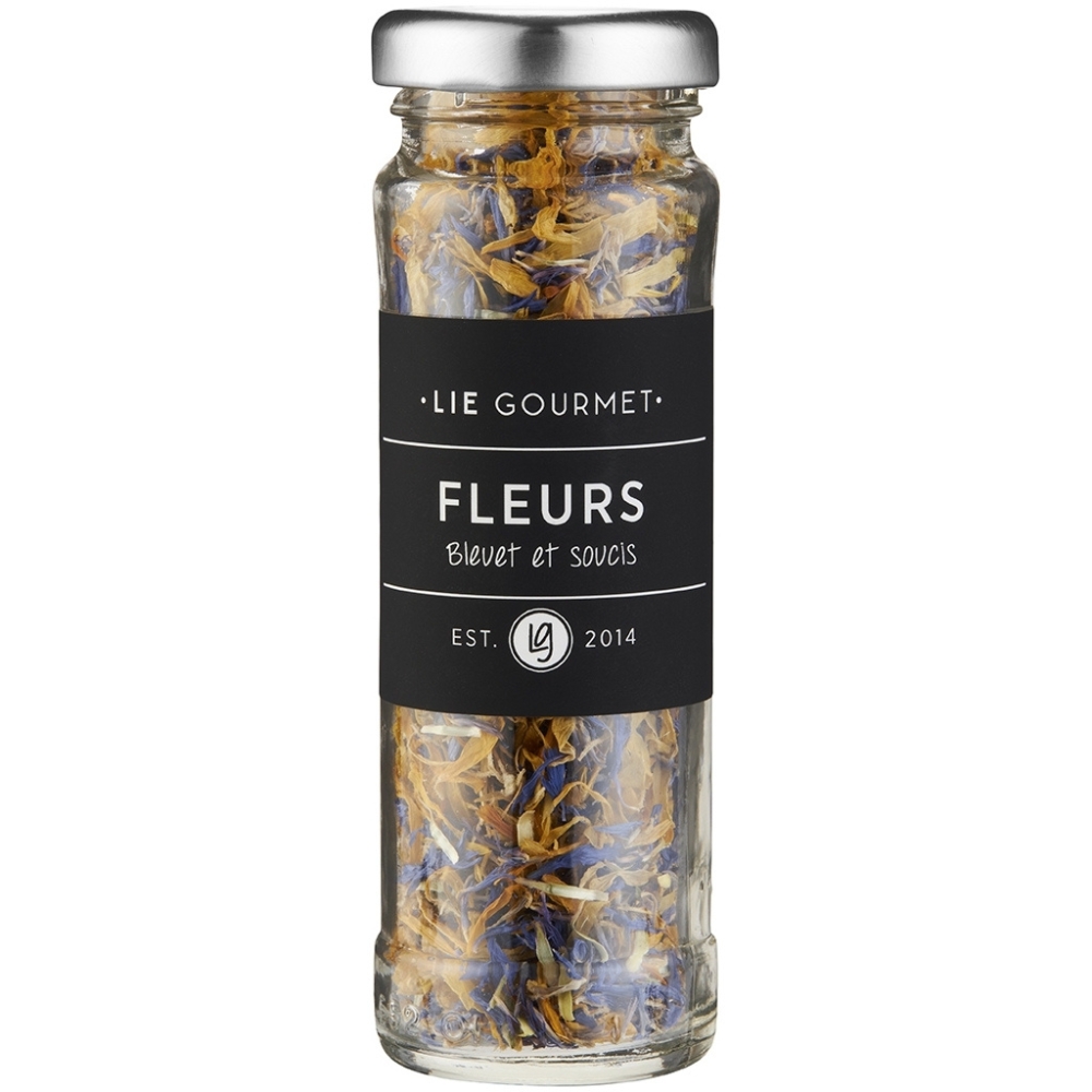 Torkade blommor 3 g, ringblommor och blåklint, Lie Gourmet