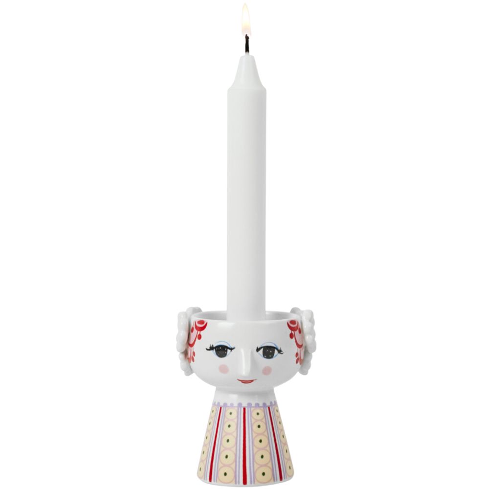 Ljusstake EVA 9 cm, lavendel, keramik, Bjørn Wiinblad