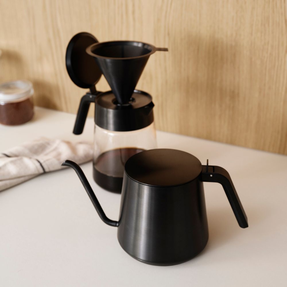 Vattenkokare NOHR 1,0 l, svart, rostfritt stål, Stelton