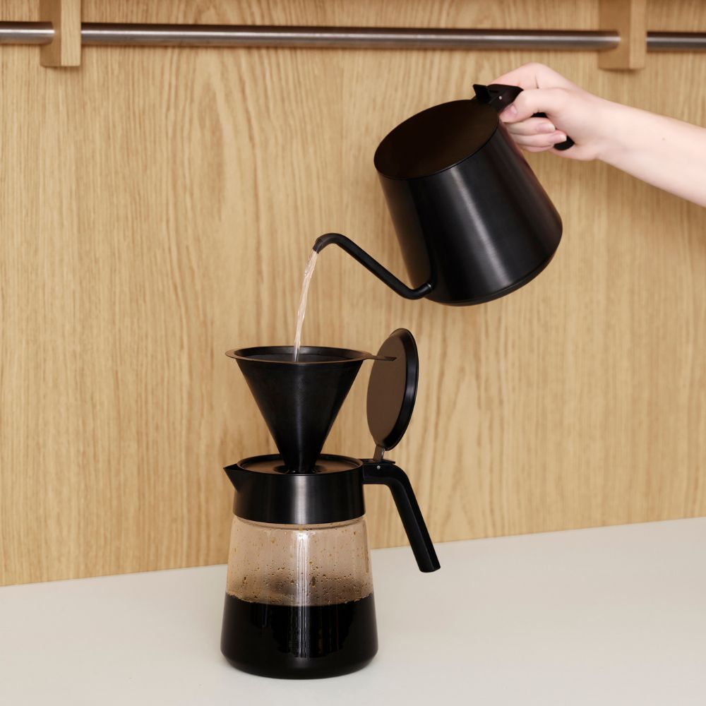 Vattenkokare NOHR 1,0 l, svart, rostfritt stål, Stelton