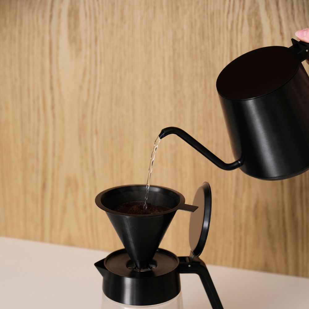 Vattenkokare NOHR 1,0 l, svart, rostfritt stål, Stelton