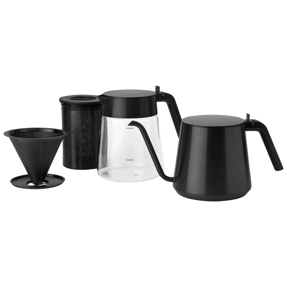 Vattenkokare NOHR 1,0 l, svart, rostfritt stål, Stelton
