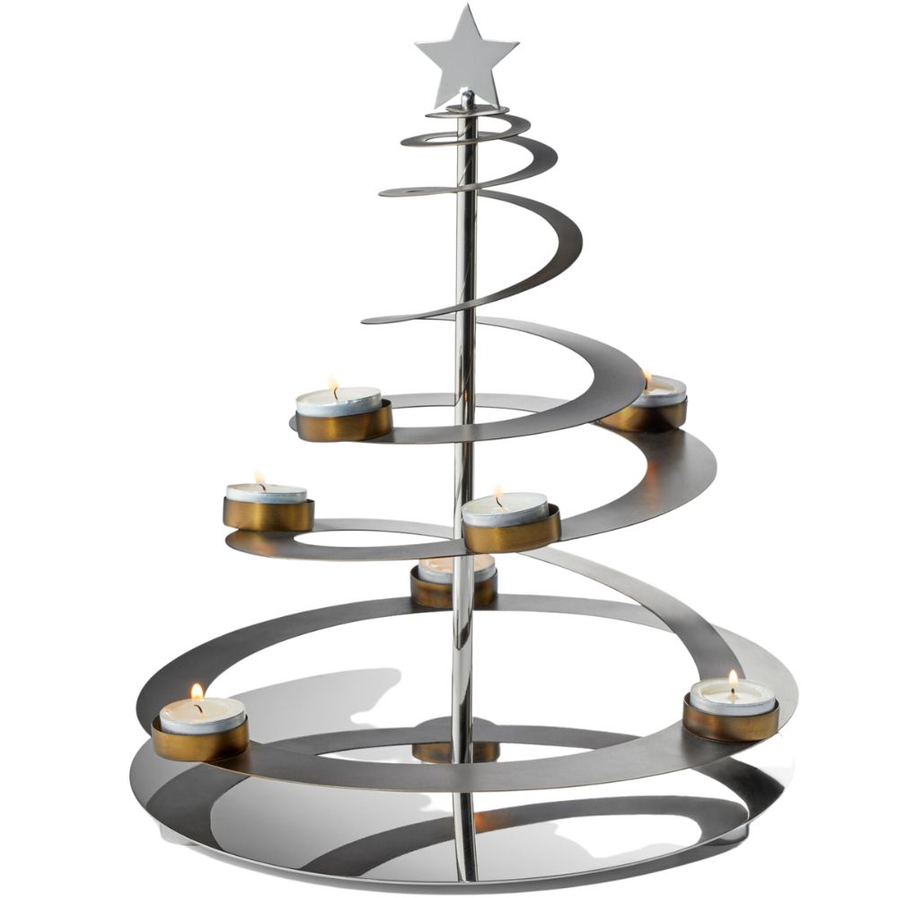 Julgran SANTA CRUZ 37 cm, silver, rostfritt stål, Philippi