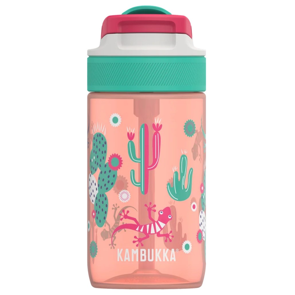 Barnflaska LAGOON 400 ml, kaktus gekko, tritan, Kambukka