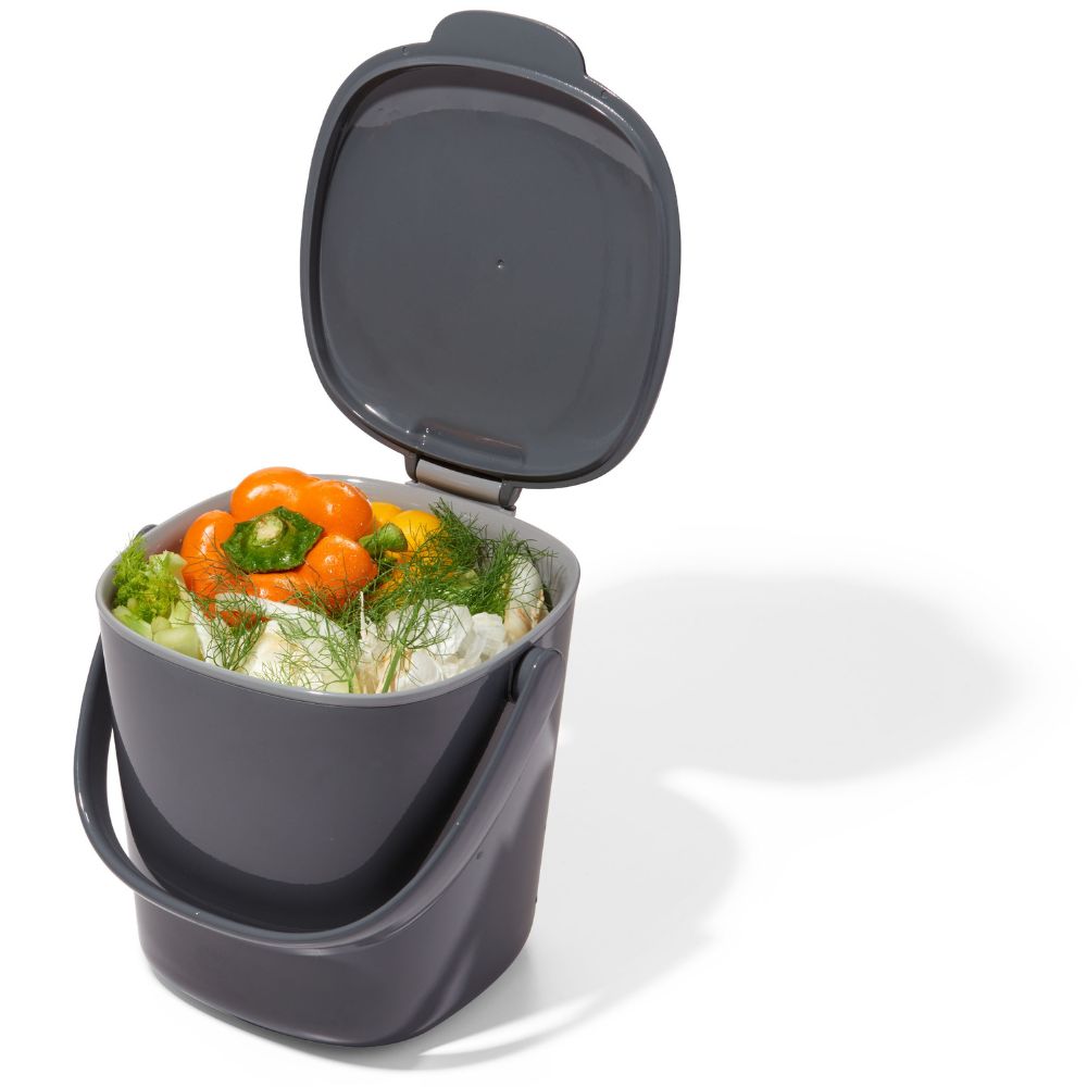 Bioavfallsbehållare EASY-CLEAN GOOD GRIPS 2,83 l, grå, plast, OXO