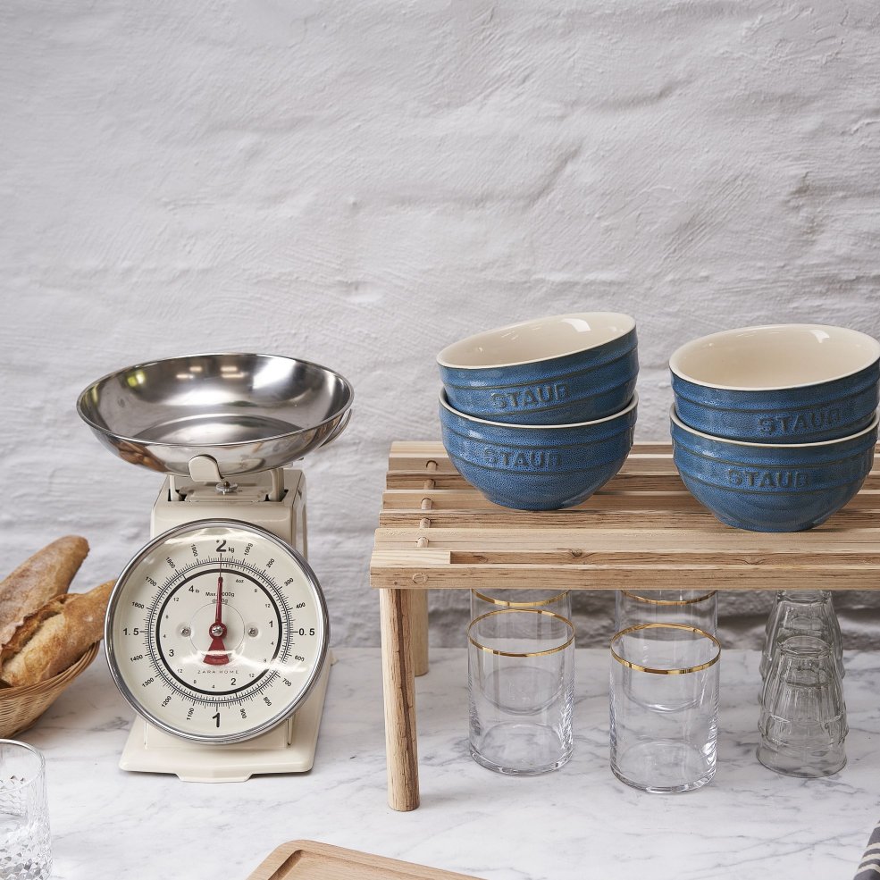 Skål 700 ml, set i 4, turkos, keramik, Staub