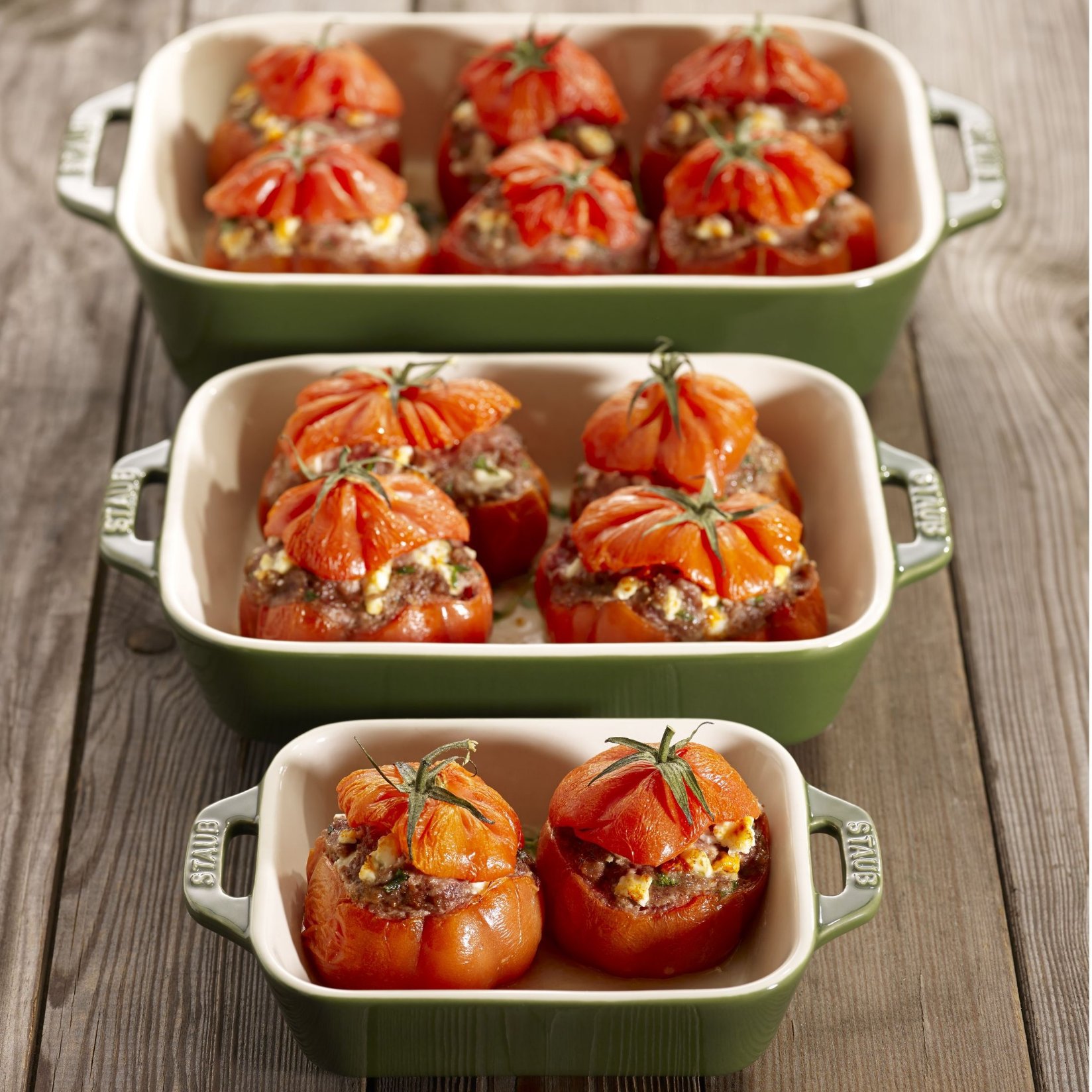 Bakform 20 x 15 cm, orange, keramik, Staub