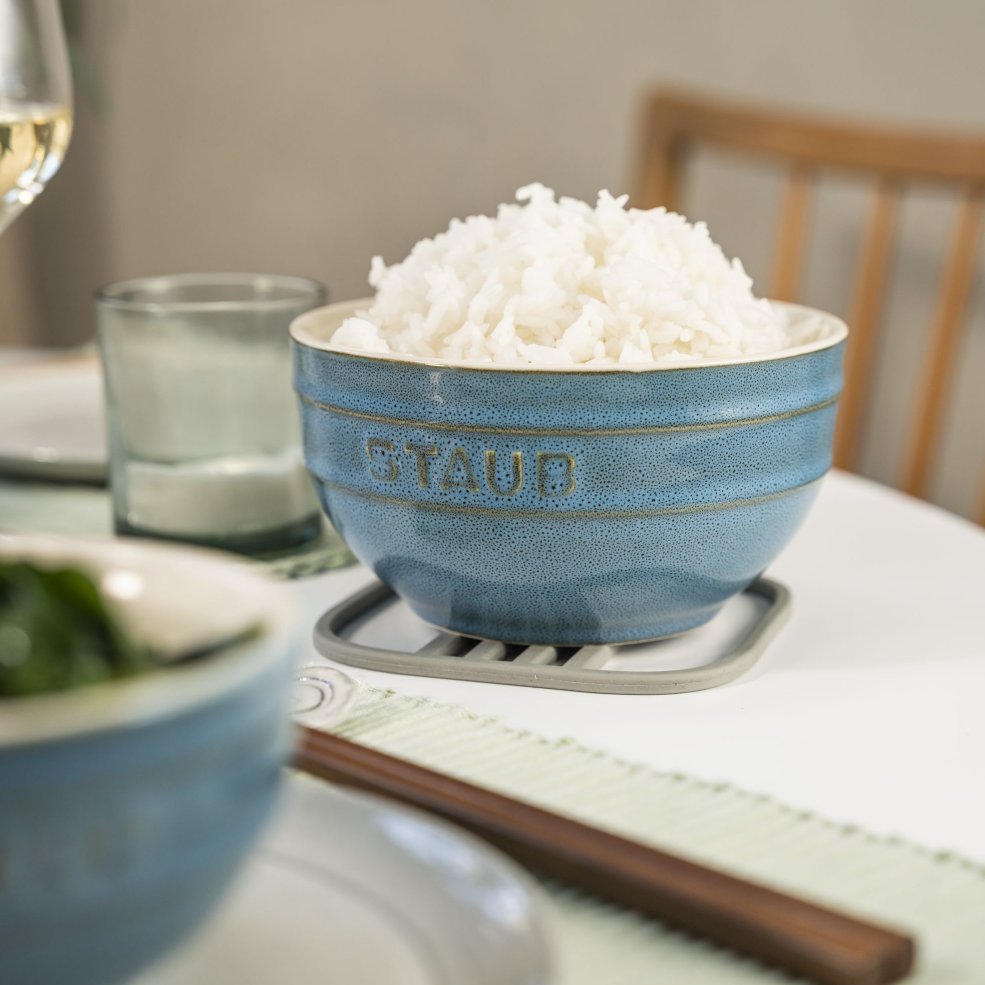 Skål 400 ml, set i 4, turkos, keramik, Staub