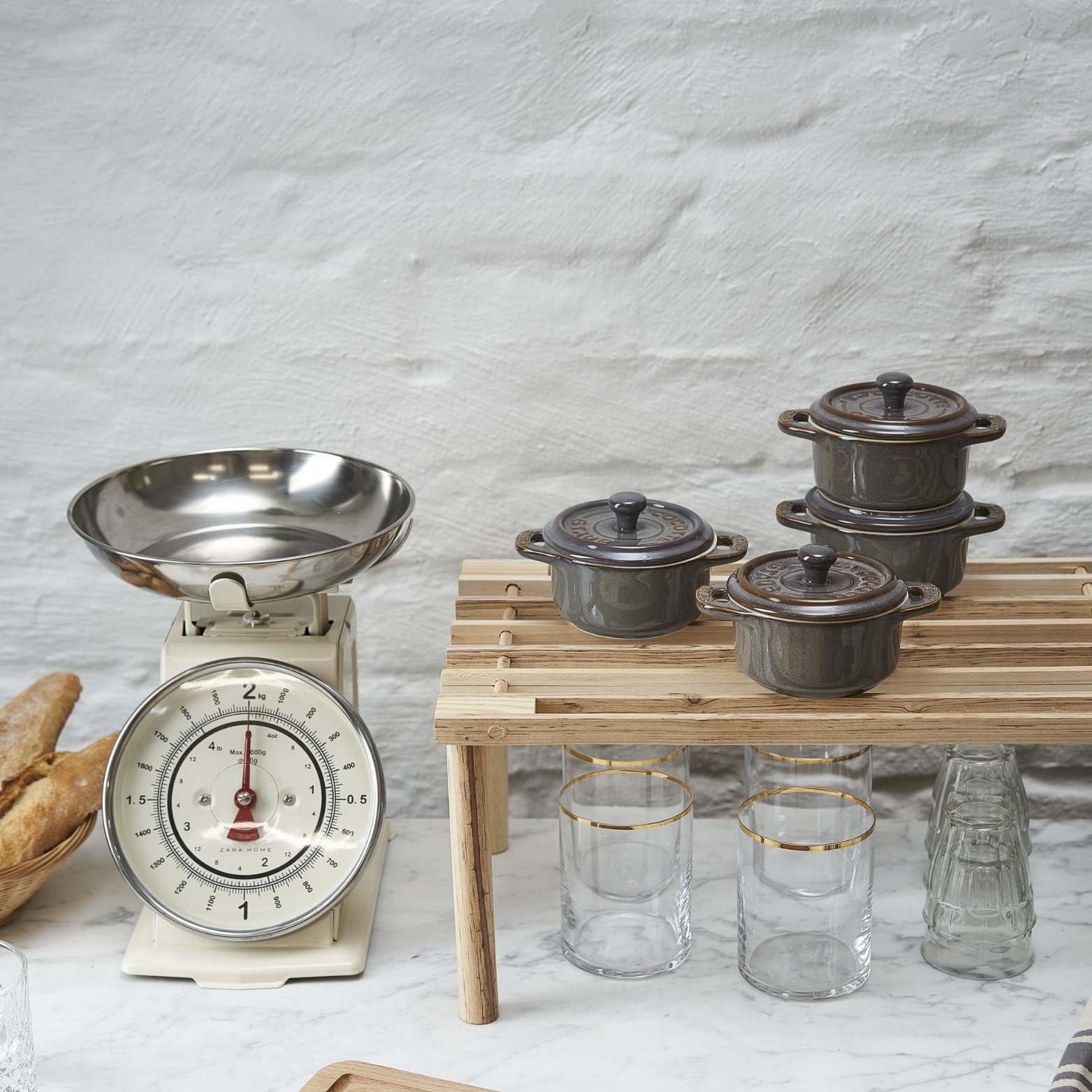 Ugnsform 10 cm, set i 4 delar, grå, keramik, Staub