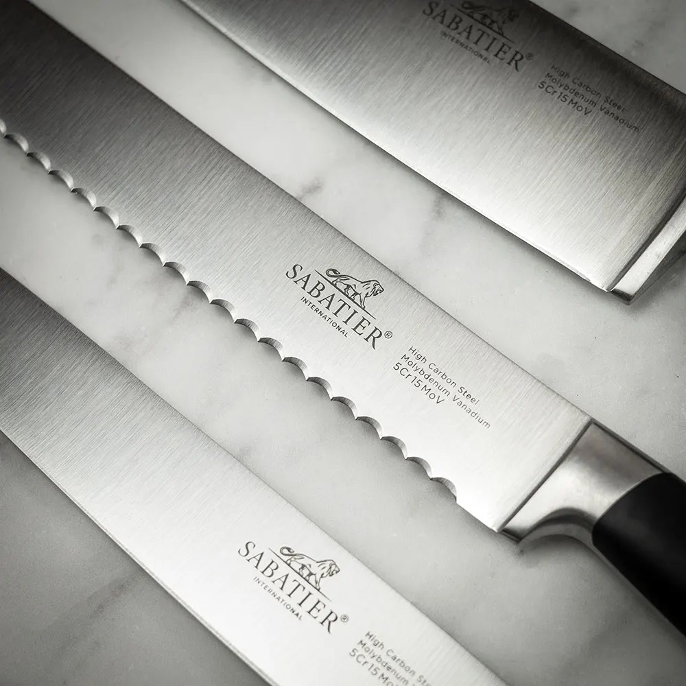 Knivblock SEATTLE, med JANUS-knivar, set om 6, Lion Sabatier
