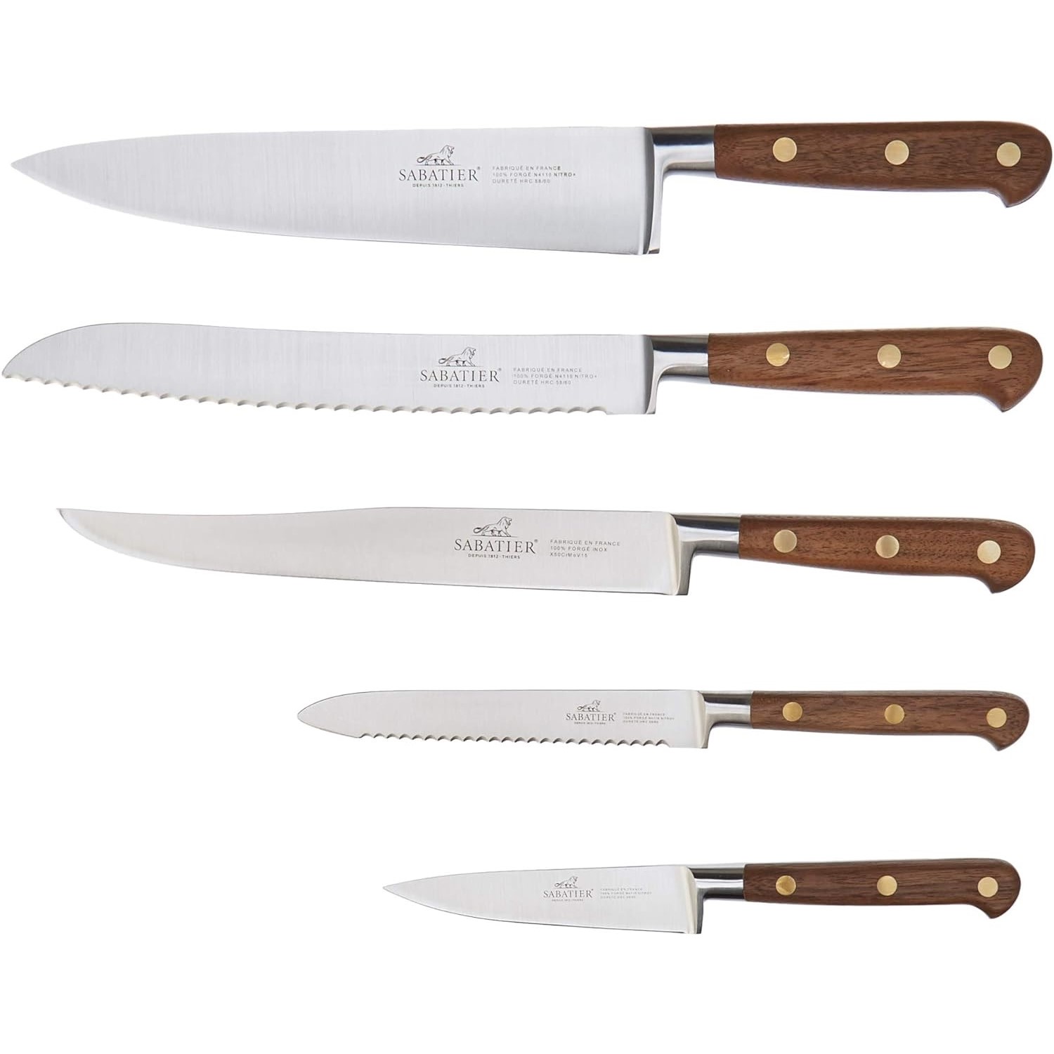 Knivblock SARLAT, med PERIGORD-knivar, set om 6 st, Lion Sabatier
