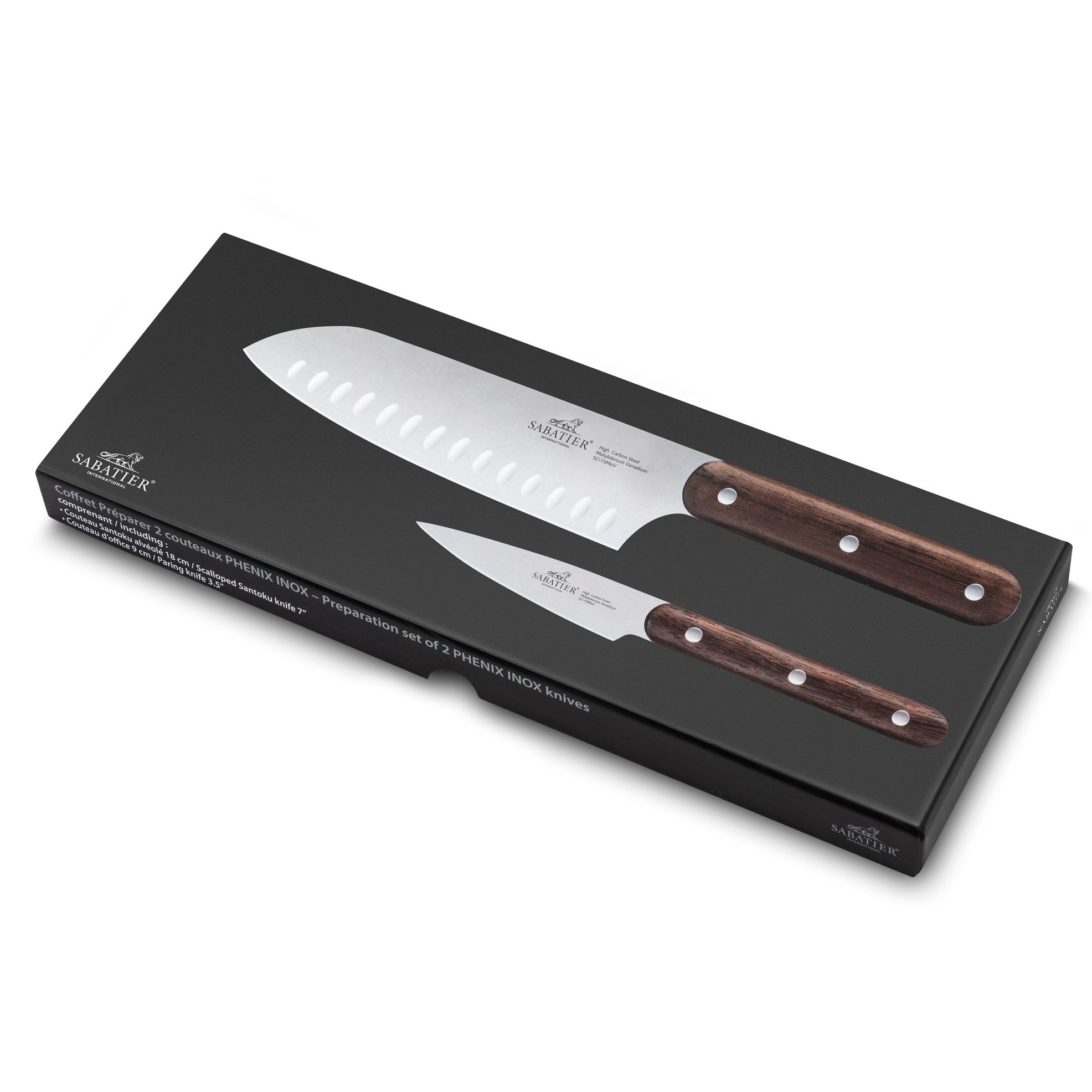 Knivsats PHENIX INOX EXOTIQUE, set i 2, Lion Sabatier