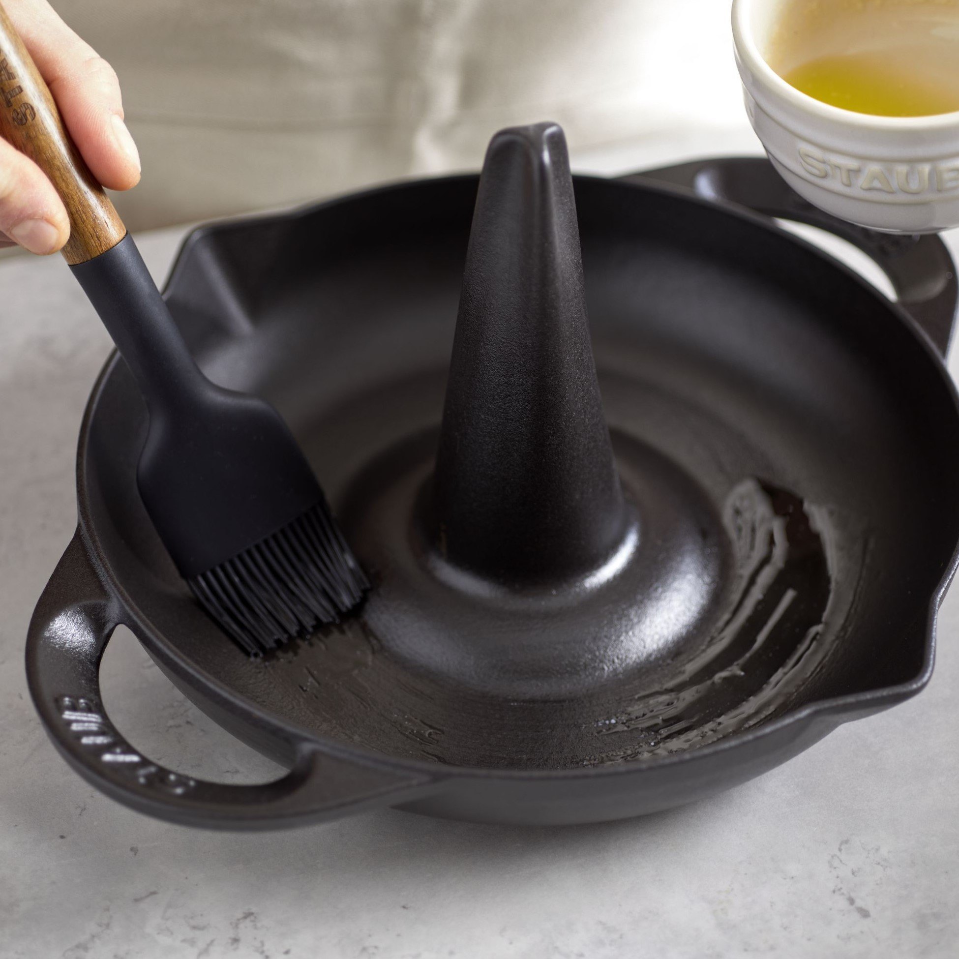 Bakpensel 22 cm, brun, silikon, Staub