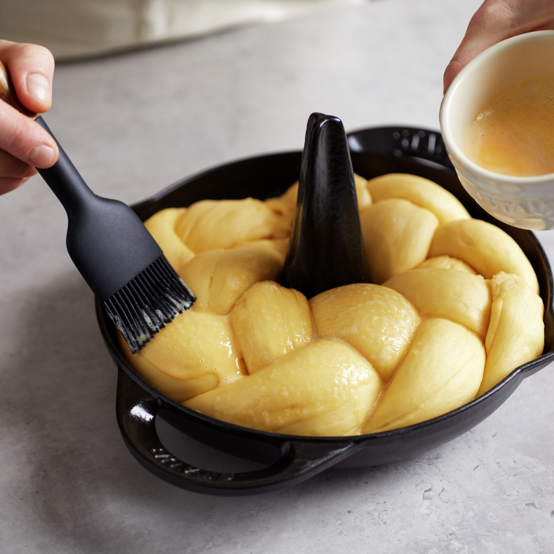 Bakpensel 22 cm, brun, silikon, Staub