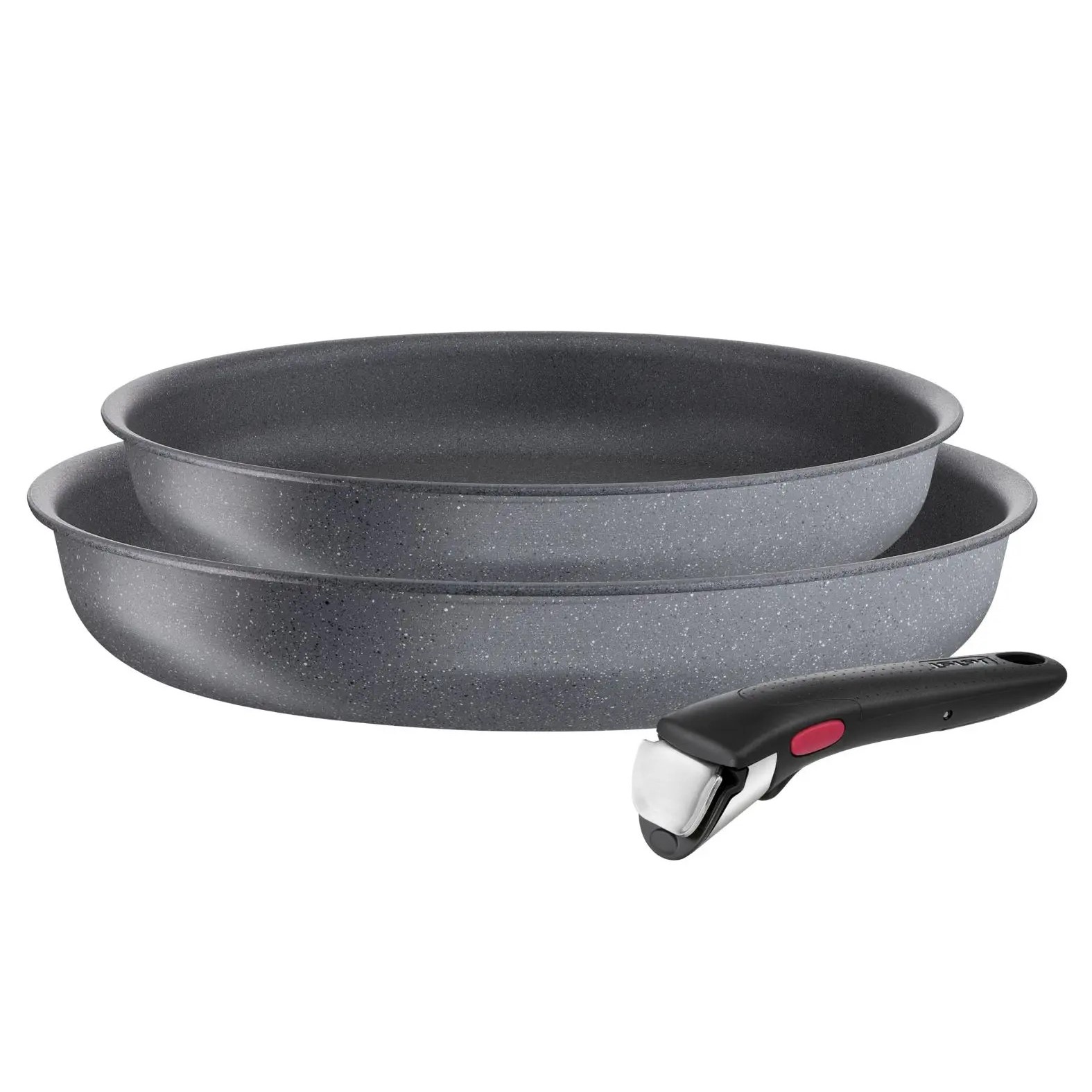 Set med stekpannor INGENIO NATURAL FORCE L3969102, set i 3, grå, aluminium, Tefal