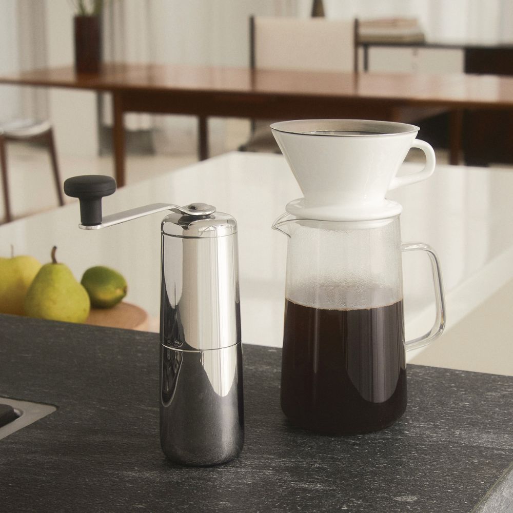 Kaffebryggare med långsamt dropp SLOW COFFEE, med kaffekvarn, Alessi