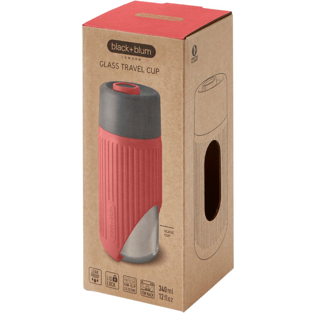 Resemugg 340 ml, korall, glas, Black+Blum