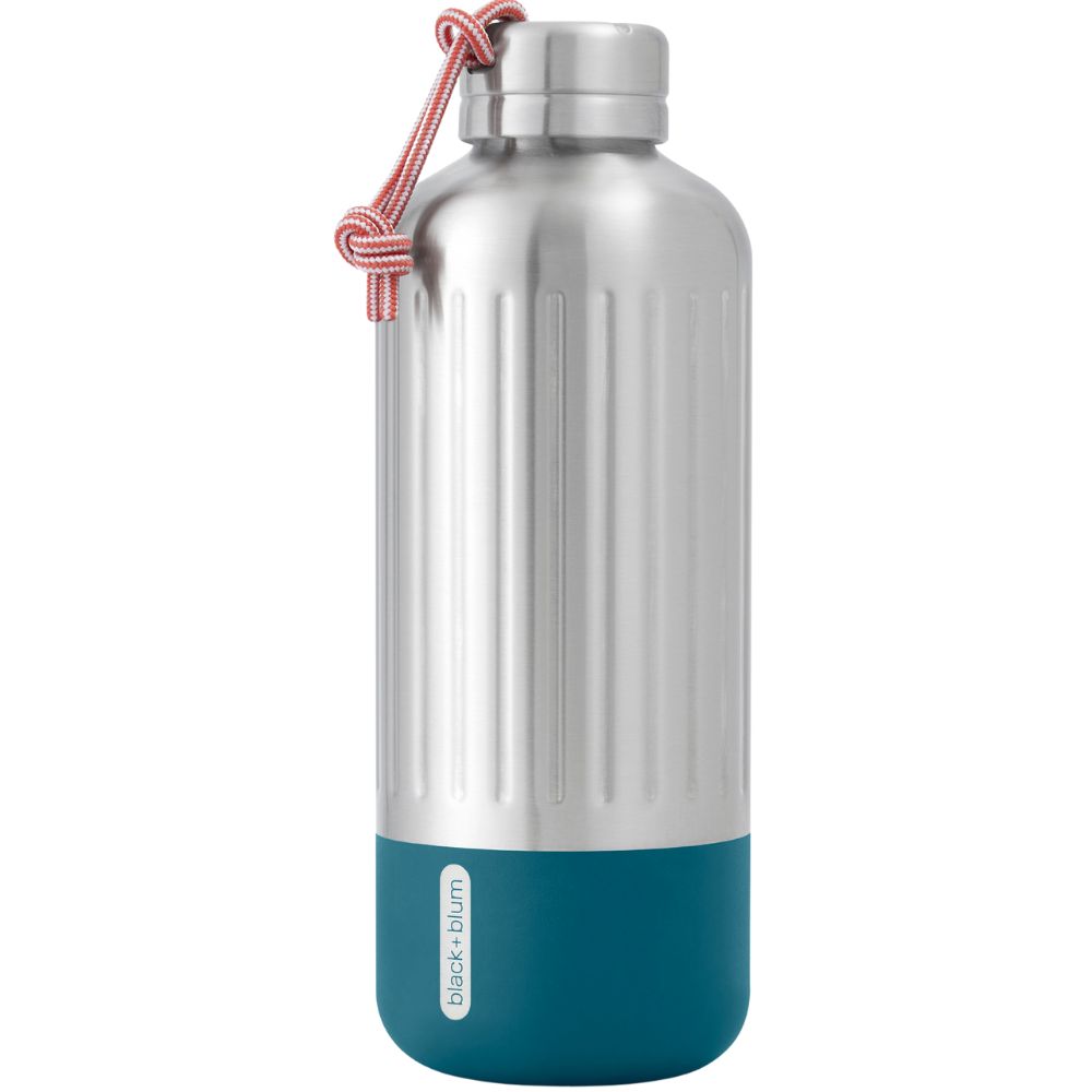 Vattenflaska EXPLORER 850 ml, marin, rostfritt stål, Black+Blum