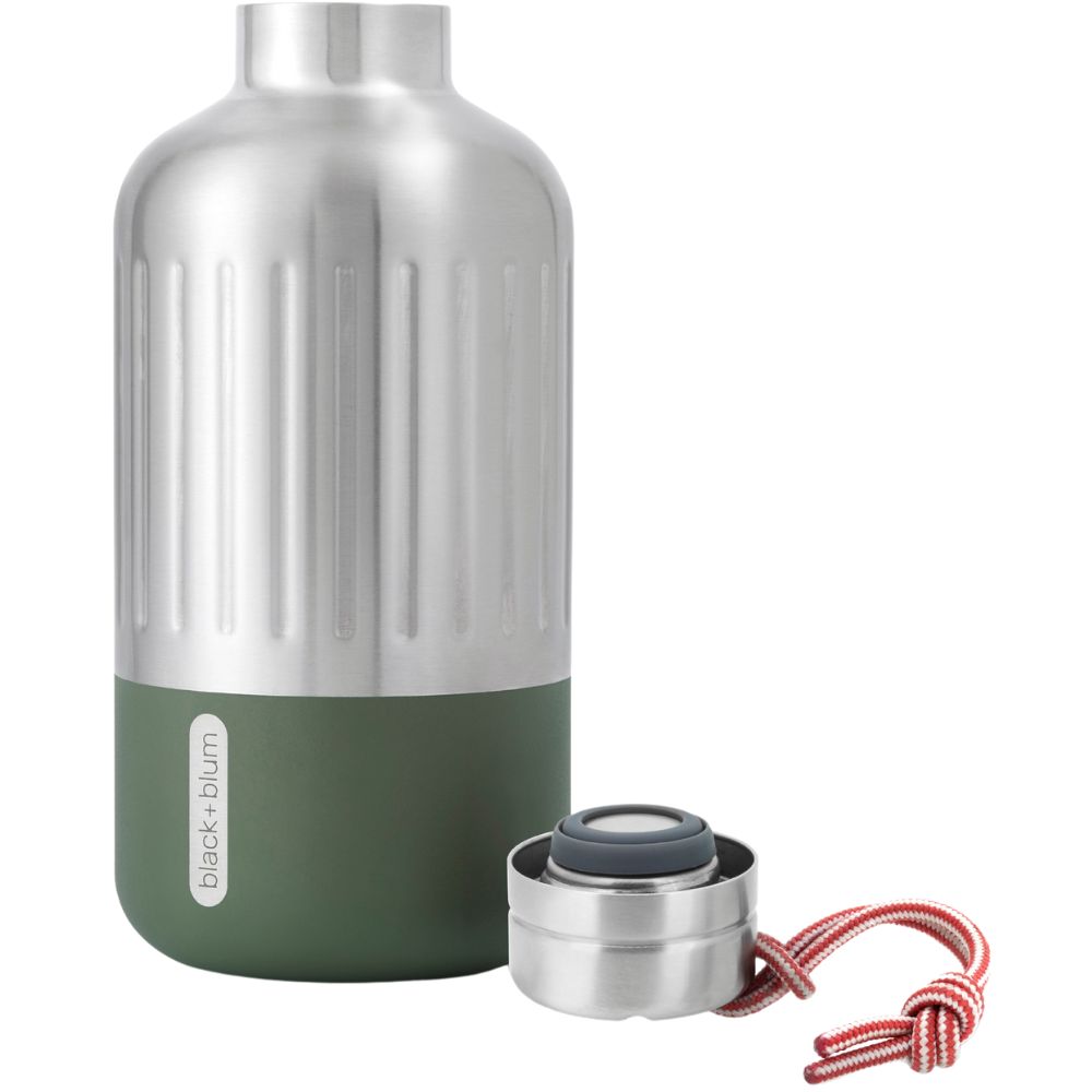 Vattenflaska EXPLORER 650 ml, oliv, rostfritt stål, Black+Blum