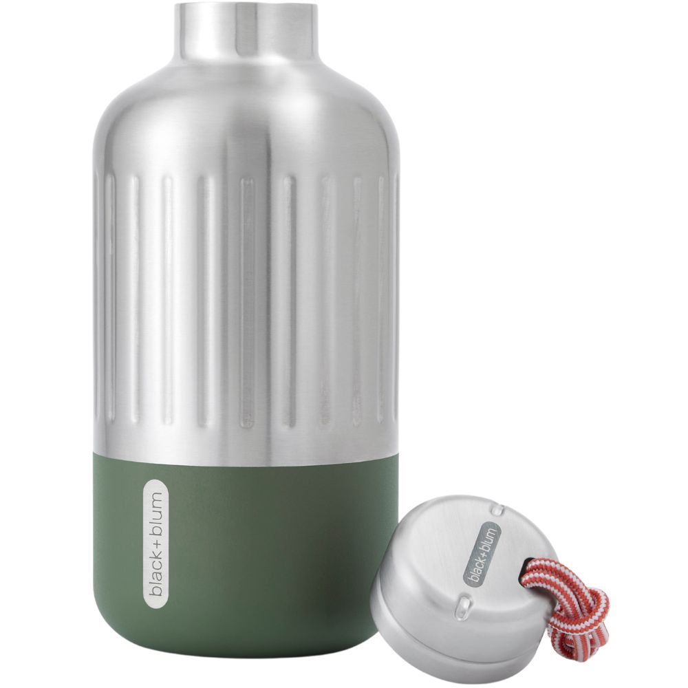 Vattenflaska EXPLORER 650 ml, oliv, rostfritt stål, Black+Blum