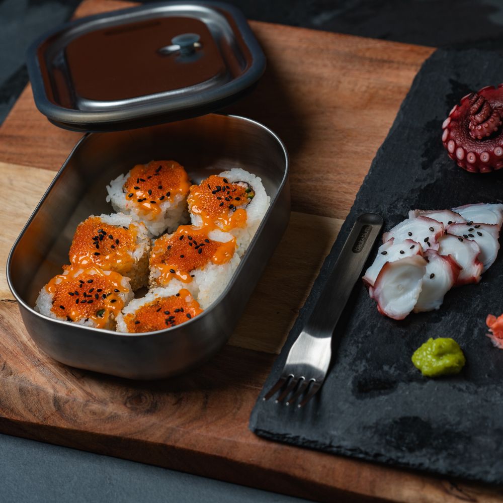 Lunchlåda 1 l, orange, rostfritt stål, Black+Blum