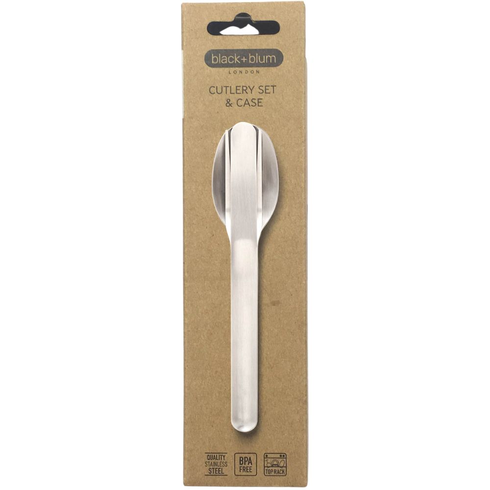 Bestickset, set i 3, med fodral, rostfritt stål, Black+Blum