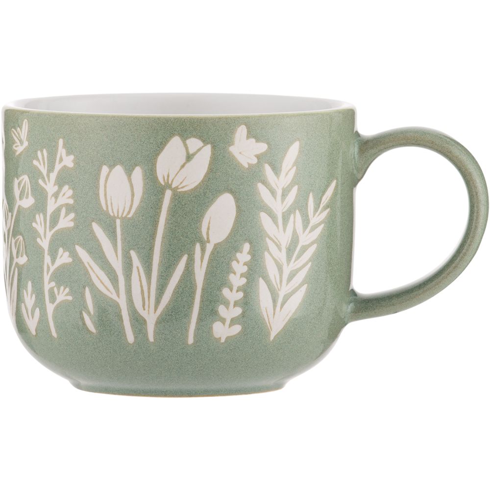 Mugg IN THE MEADOW 400 ml, grön, stengods, Mason Cash