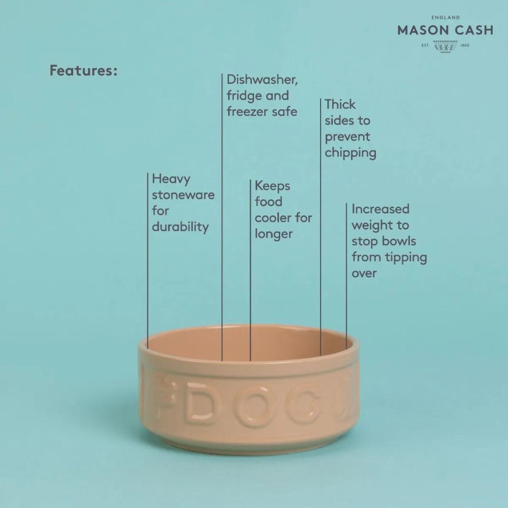 Hundskål PETWARE CANE 15 cm, kanel, stengods, Mason Cash