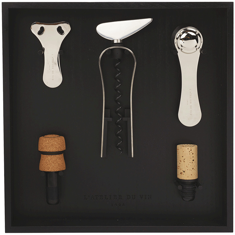 Vintillbehör RÂTELIER À OUTILS DU VIN, set i 5 delar, L