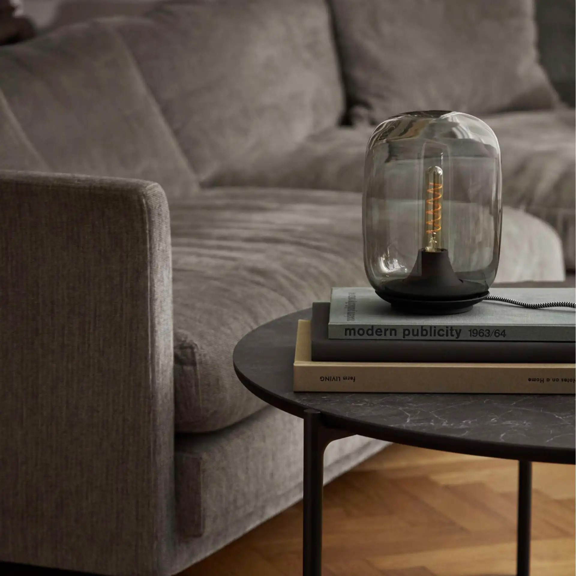Skrivbordslampa ACORN 21 cm, LED, grå, plast, Eva Solo