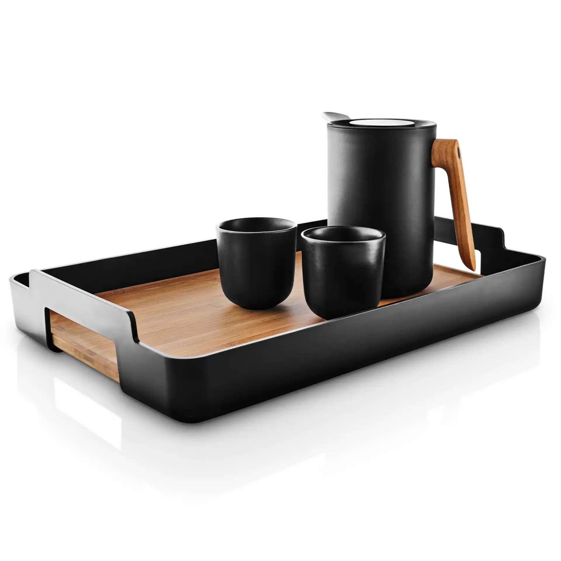 Serveringsbricka NORDIC KITCHEN 50 x 35 cm, svart, plast/bambu, Eva Solo