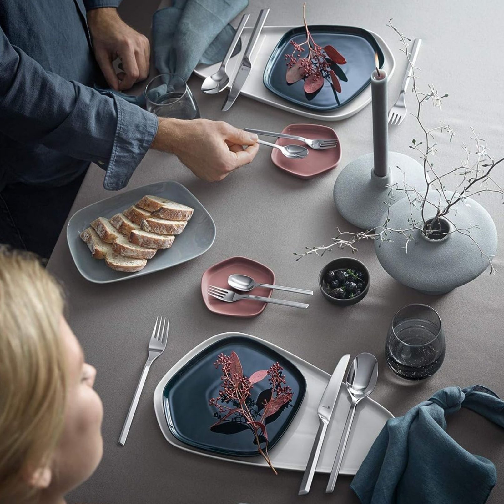 Matbestickset KINEO, set i 66 delar, silver, rostfritt stål, WMF
