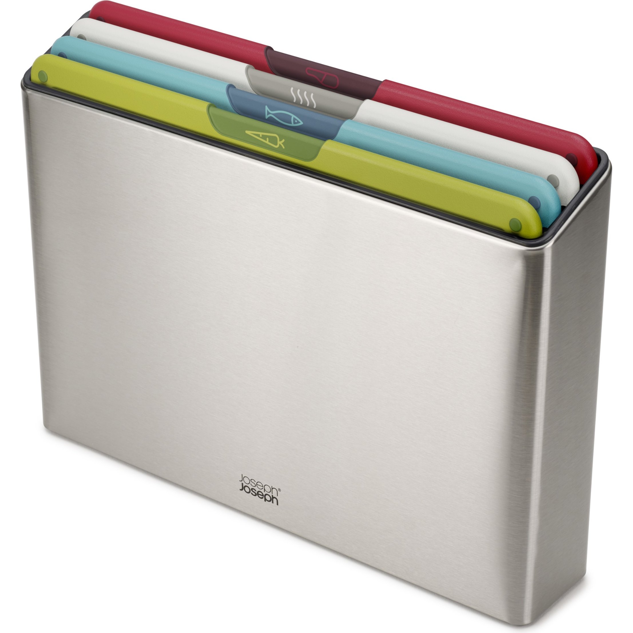 Skärbräda FOLIO ICON 60226 34 x 24 cm, set i 4 delar, plast/rostfritt stål, Joseph Joseph