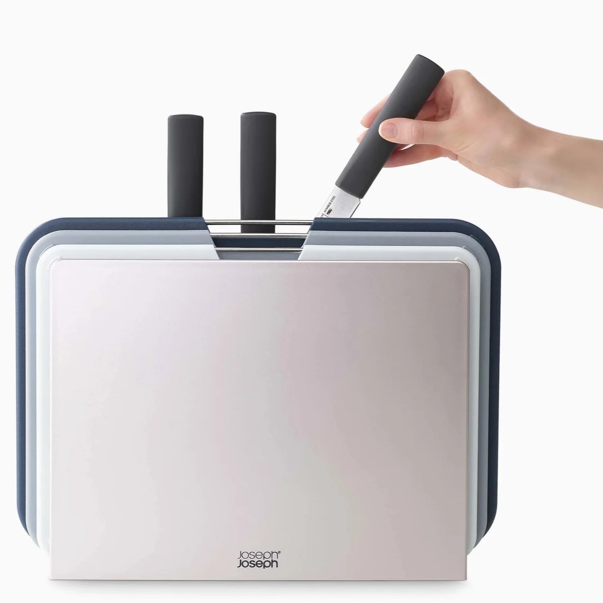 Skärbräda NEST 6 PLUS 60194, set i 3 delar + köksknivar, plast, Joseph Joseph