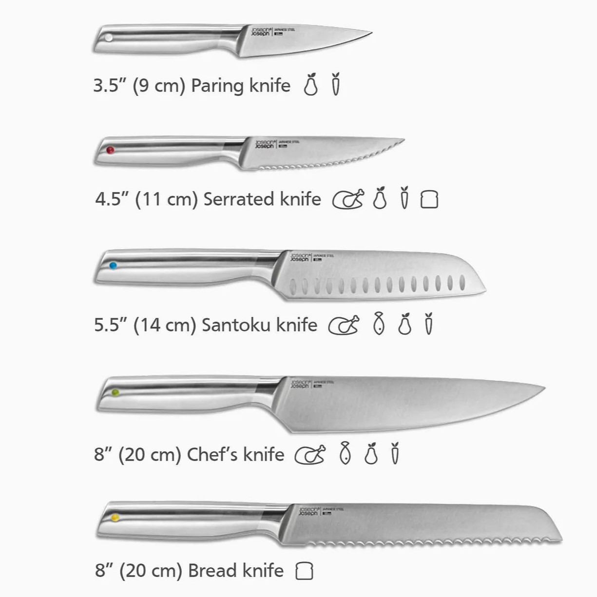 Knivset ELEVATE 10563, set i 5 delar, Joseph Joseph
