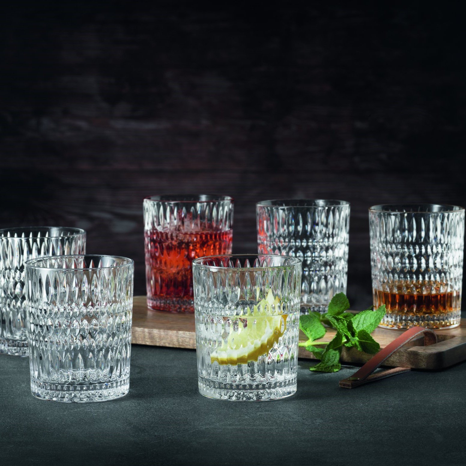 Whiskyglas ETHNO 294 ml, set i 8 delar, klart, Nachtmann
