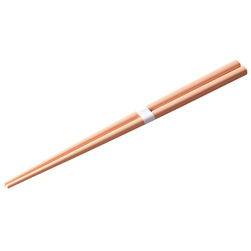 Chopsticks 22,5 cm, aprikos / vit, bambu, MIJ