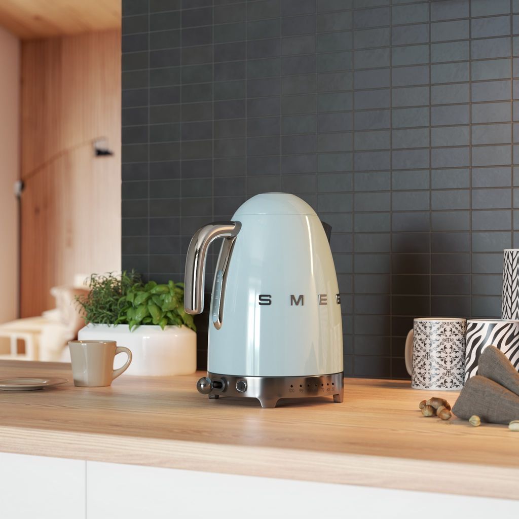 Elektrisk vattenkokare med temperaturkontroll KLF04PBEU 1,7 l, pastellblå, Smeg