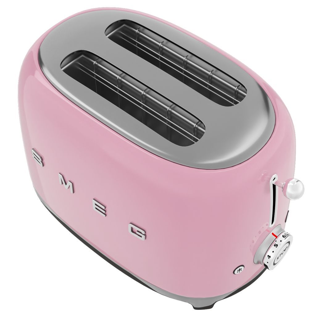 Brödrost TSF01PKEU, 2 skivor, pastellrosa, Smeg