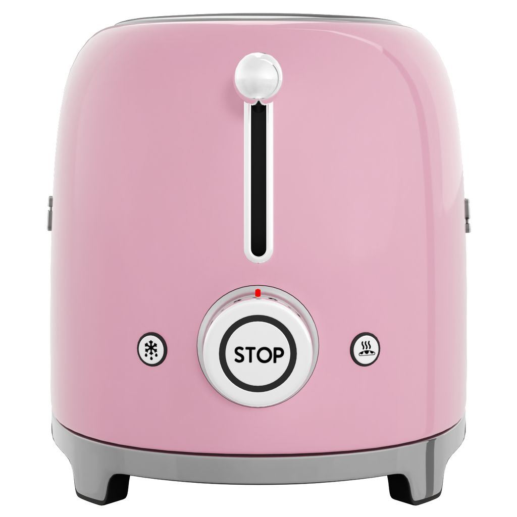 Brödrost TSF01PKEU, 2 skivor, pastellrosa, Smeg