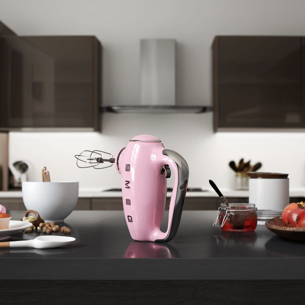 Handmixer HMF01PKEU pastellrosa, Smeg
