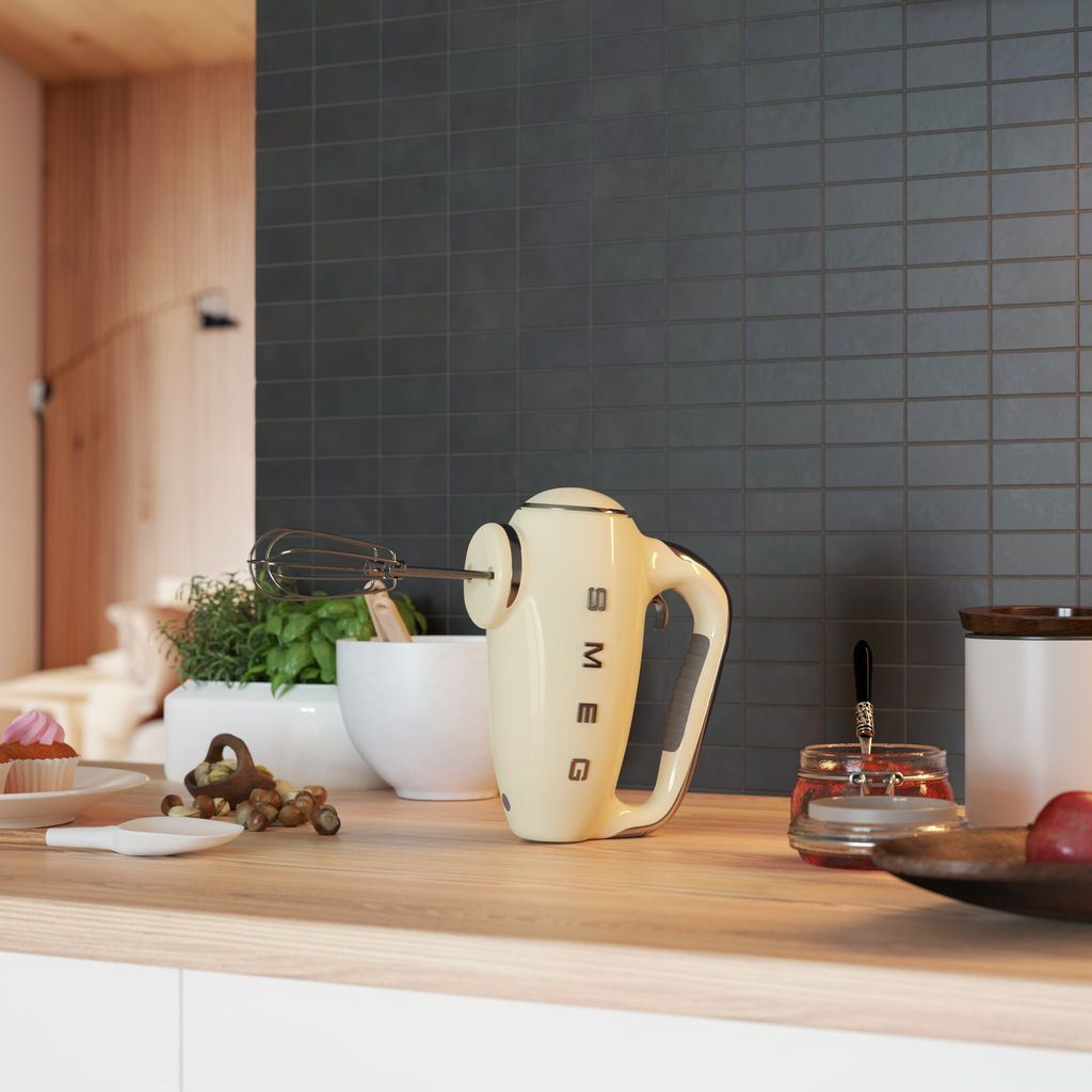 Elvisp HMF01CREU, gräddvit, Smeg