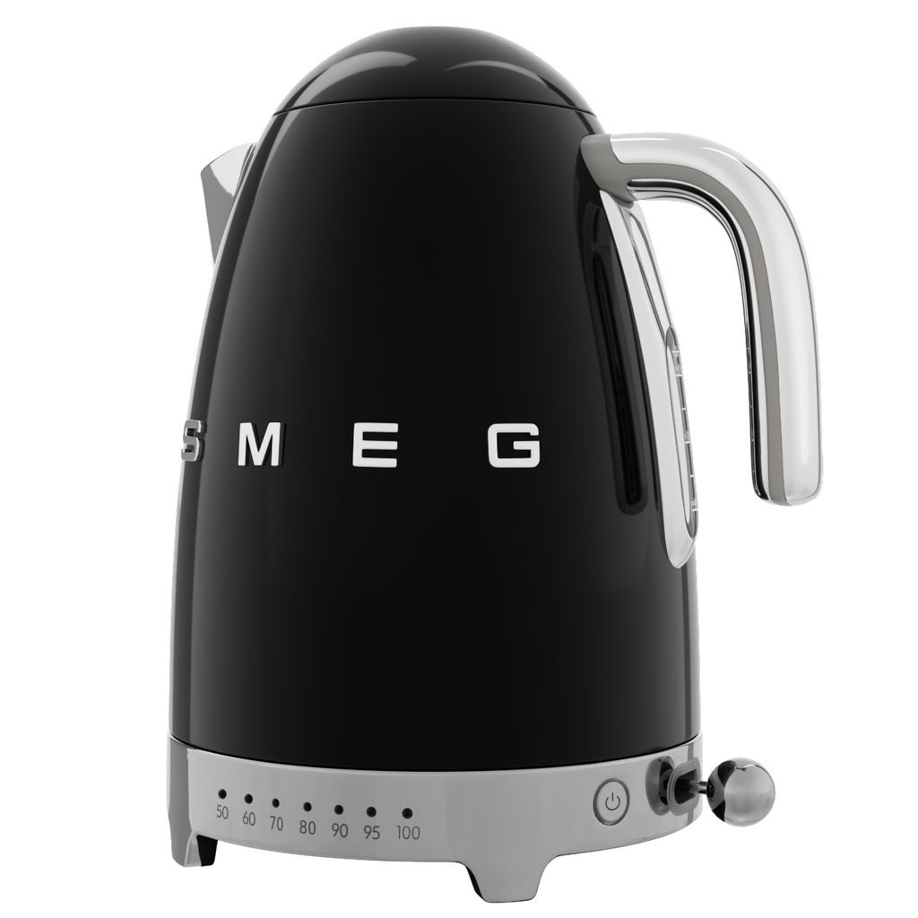Vattenkokare med temperaturkontroll KLF04BLEU 1,7 l, svart, Smeg