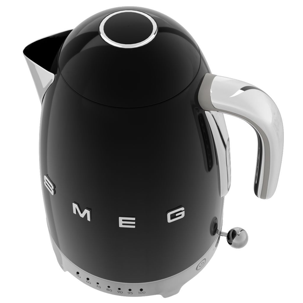Vattenkokare med temperaturkontroll KLF04BLEU 1,7 l, svart, Smeg