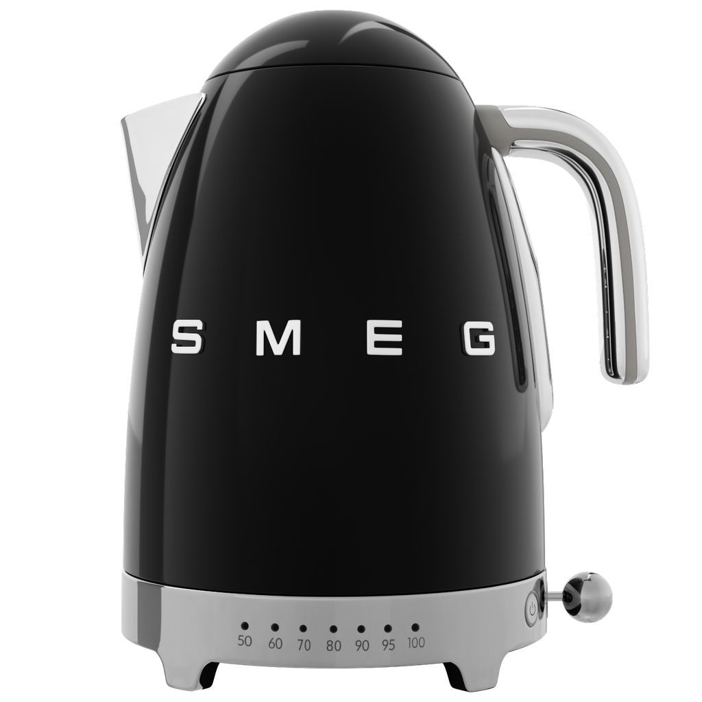Vattenkokare med temperaturkontroll KLF04BLEU 1,7 l, svart, Smeg